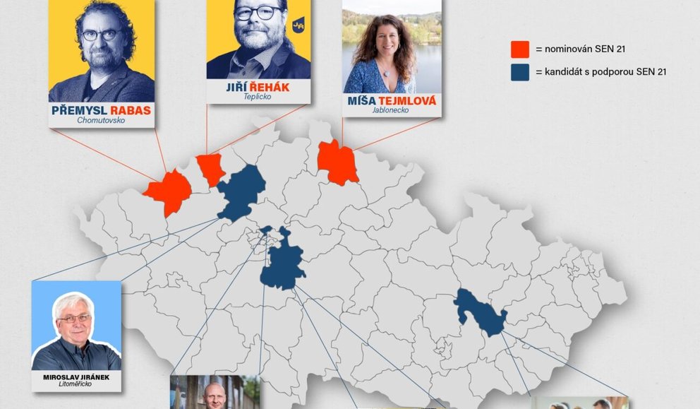 Kandidáti do senátu 2024 s podporou Sen 21